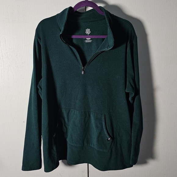 torrid Sweaters - TORRID SIZE 3 Happy Camper Women's Quarter-Zip Pullover Sweater Dark Green